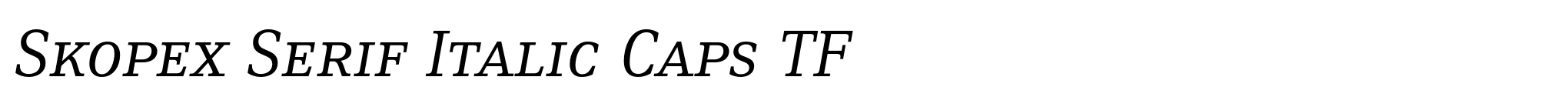 Skopex Serif Italic Caps TF image